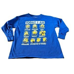 Despicable Me Minion Boys shirt S Today I am feeling